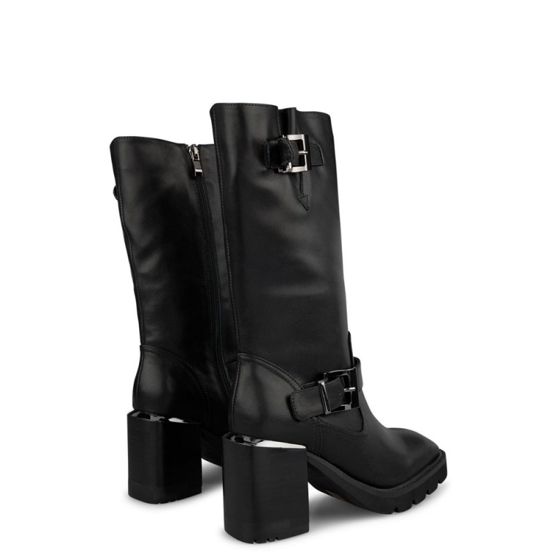 Bottes à Talons Alma En Pena Talons Boot With Buckles Bleu Femme | WCG-28320323